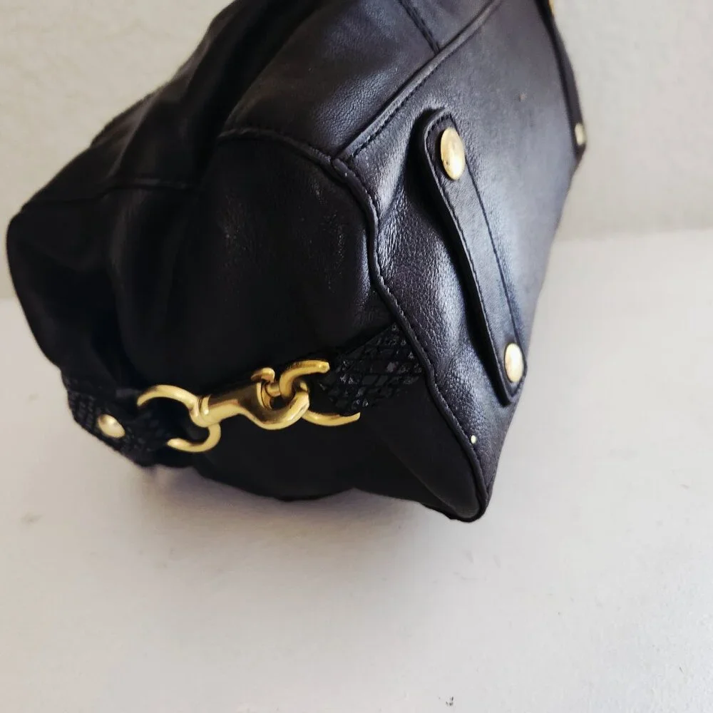 Euc Coach Ashley Black Leather 2/Way Shoulder Bag Purse